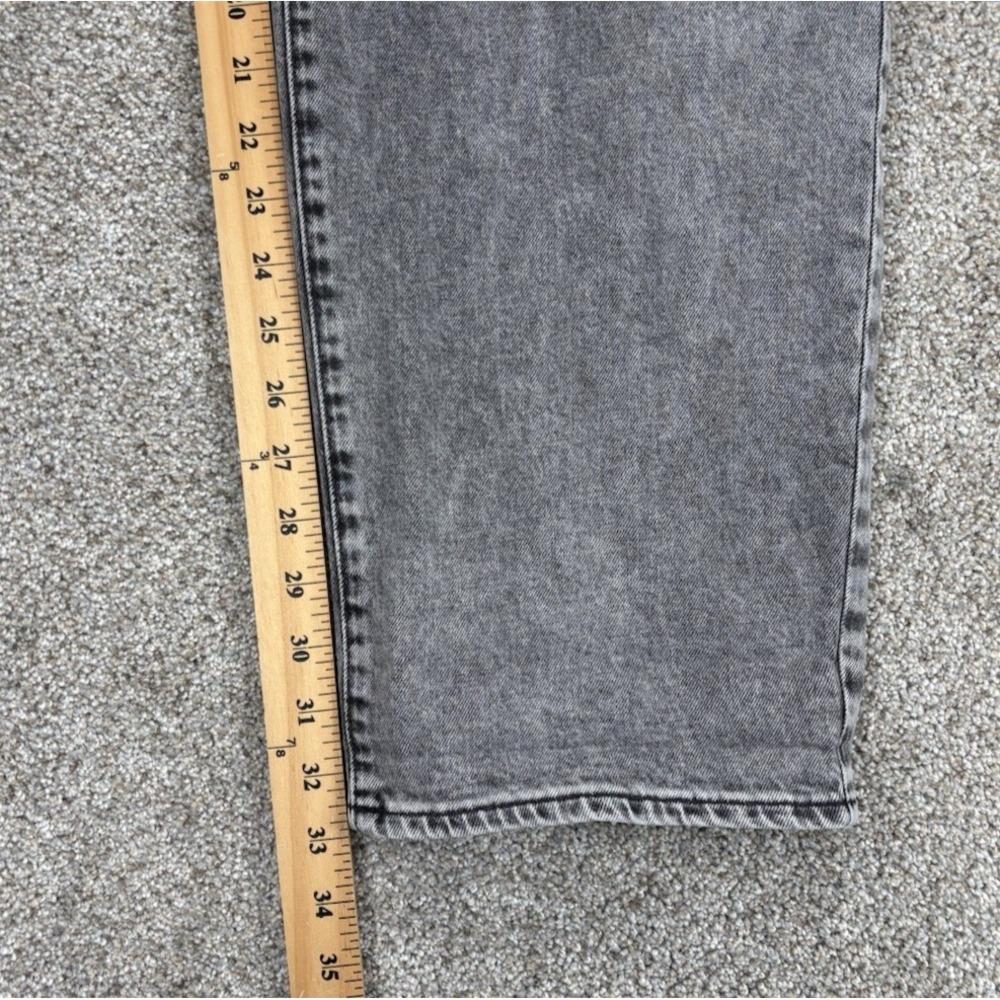 GAP Short Sleeve Denim Jumpsuit Women's Size 16 Tall Gray Black Wash Stretch EUC - Picture 15 of 16